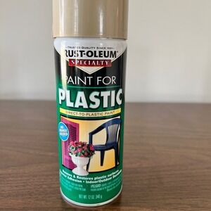 Rust-Oleum Specialty Paint For Plastic Taupe 12oz‎ Spray Paint 211361 Indoor out